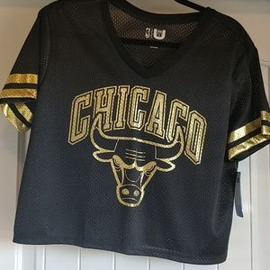 Cropped Bulls jersey tee